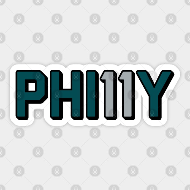 PHI11Y - White Sticker by KFig21